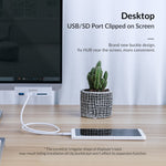 Hub USB3.0 2 cổng loại kẹp ORICO MH2AC-U3 kèm đầu đọc thẻ SD