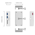 Hub USB3.0 2 cổng loại kẹp ORICO MH2AC-U3 kèm đầu đọc thẻ SD
