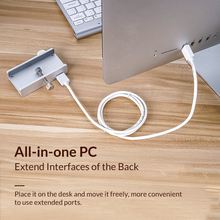 Hub USB3.0 2 cổng loại kẹp ORICO MH2AC-U3 kèm đầu đọc thẻ SD