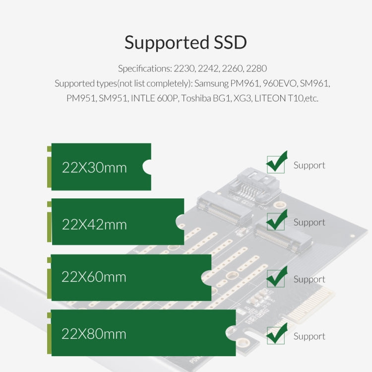 Card mở rộng ORICO PDM2 M.2 NVME sang PCI-E 3.0 X4