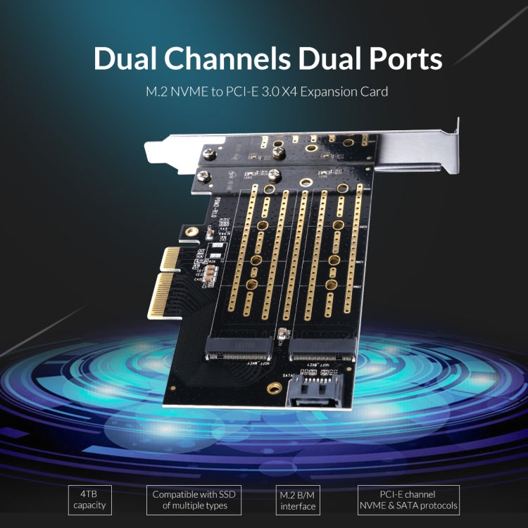 Card mở rộng ORICO PDM2 M.2 NVME sang PCI-E 3.0 X4