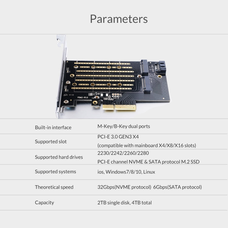 Card mở rộng ORICO PDM2 M.2 NVME sang PCI-E 3.0 X4