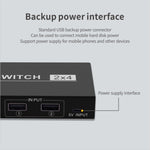 Bộ chuyển đổi USB 2x4 chia sẻ 2 cổng PC cho 4 thiết bị như máy in, bàn phím, chuột, màn hình, bộ chuyển đổi USB 2x4