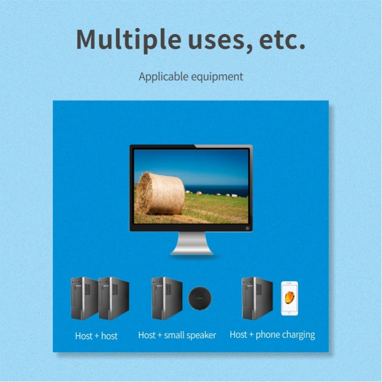Bộ chuyển đổi USB 2x4 chia sẻ 2 cổng PC cho 4 thiết bị như máy in, bàn phím, chuột, màn hình, bộ chuyển đổi USB 2x4
