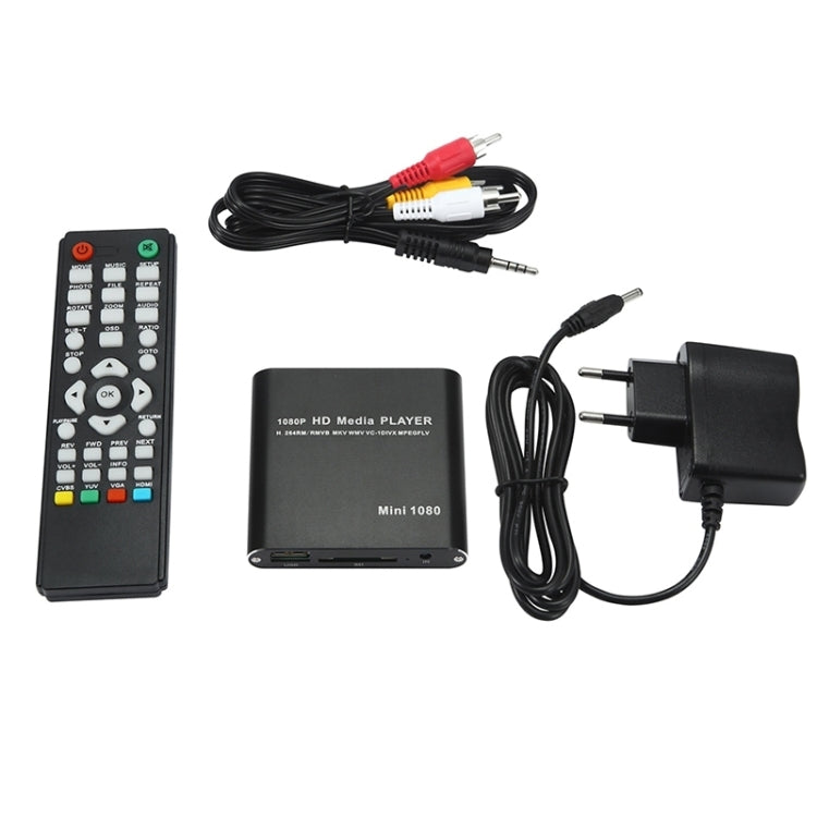 Đầu phát USB HDD media MINI 1080P Full HD, đầu phát thẻ SD/MMC, US, EU, UK