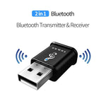 MSD168 bộ phát thu Bluetooth 2 trong 1 mini 3.5mm AUX stereo không dây Bluetooth 5.0 cho xe hơi, TV, PC, MP3