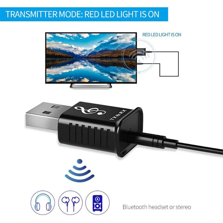 MSD168 bộ phát thu Bluetooth 2 trong 1 mini 3.5mm AUX stereo không dây Bluetooth 5.0 cho xe hơi, TV, PC, MP3