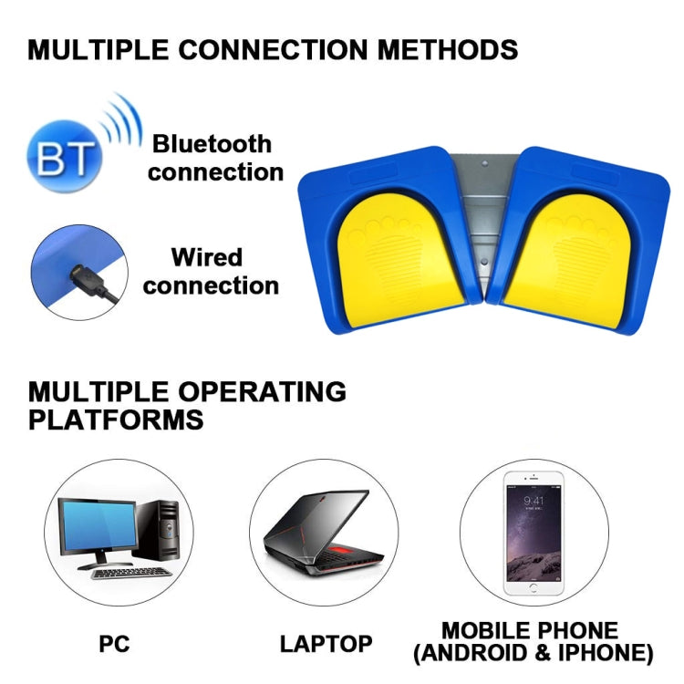 Bàn đạp chân không dây Bluetooth USB