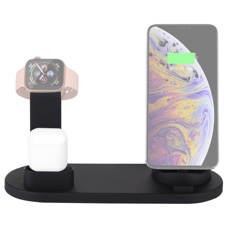 Đế Sạc Không Dây Xoay HQ-UD15 Kèm Giá Đỡ Cho Điện Thoại / iWatch / AirPods (Màu Bạc), Màu Bạc (Có Sạc Không Dây), Không Có Sạc Không Dây Màu Trắng, Không Có Sạc Không Dây Màu Đen, Màu Trắng (Có Sạc Không Dây)
