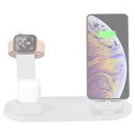 Đế Sạc Không Dây Xoay HQ-UD15 Kèm Giá Đỡ Cho Điện Thoại / iWatch / AirPods (Màu Bạc), Màu Bạc (Có Sạc Không Dây), Không Có Sạc Không Dây Màu Trắng, Không Có Sạc Không Dây Màu Đen, Màu Trắng (Có Sạc Không Dây)