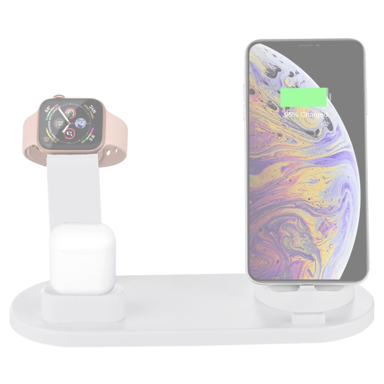 Đế Sạc Không Dây Xoay HQ-UD15 Kèm Giá Đỡ Cho Điện Thoại / iWatch / AirPods (Màu Bạc), Màu Bạc (Có Sạc Không Dây), Không Có Sạc Không Dây Màu Trắng, Không Có Sạc Không Dây Màu Đen, Màu Trắng (Có Sạc Không Dây)