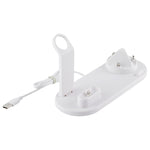 Đế Sạc Không Dây Xoay HQ-UD15 Kèm Giá Đỡ Cho Điện Thoại / iWatch / AirPods (Màu Bạc), Màu Bạc (Có Sạc Không Dây), Không Có Sạc Không Dây Màu Trắng, Không Có Sạc Không Dây Màu Đen, Màu Trắng (Có Sạc Không Dây)