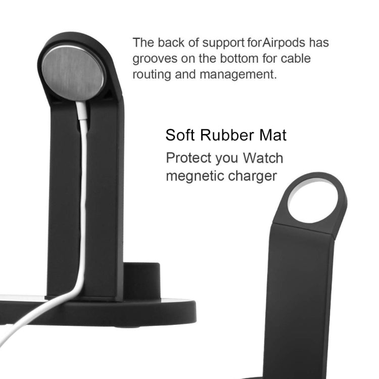 Đế Sạc Không Dây Xoay HQ-UD15 Kèm Giá Đỡ Cho Điện Thoại / iWatch / AirPods (Màu Bạc), Màu Bạc (Có Sạc Không Dây), Không Có Sạc Không Dây Màu Trắng, Không Có Sạc Không Dây Màu Đen, Màu Trắng (Có Sạc Không Dây)
