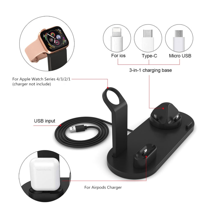 Đế Sạc Không Dây Xoay HQ-UD15 Kèm Giá Đỡ Cho Điện Thoại / iWatch / AirPods (Màu Bạc), Màu Bạc (Có Sạc Không Dây), Không Có Sạc Không Dây Màu Trắng, Không Có Sạc Không Dây Màu Đen, Màu Trắng (Có Sạc Không Dây)