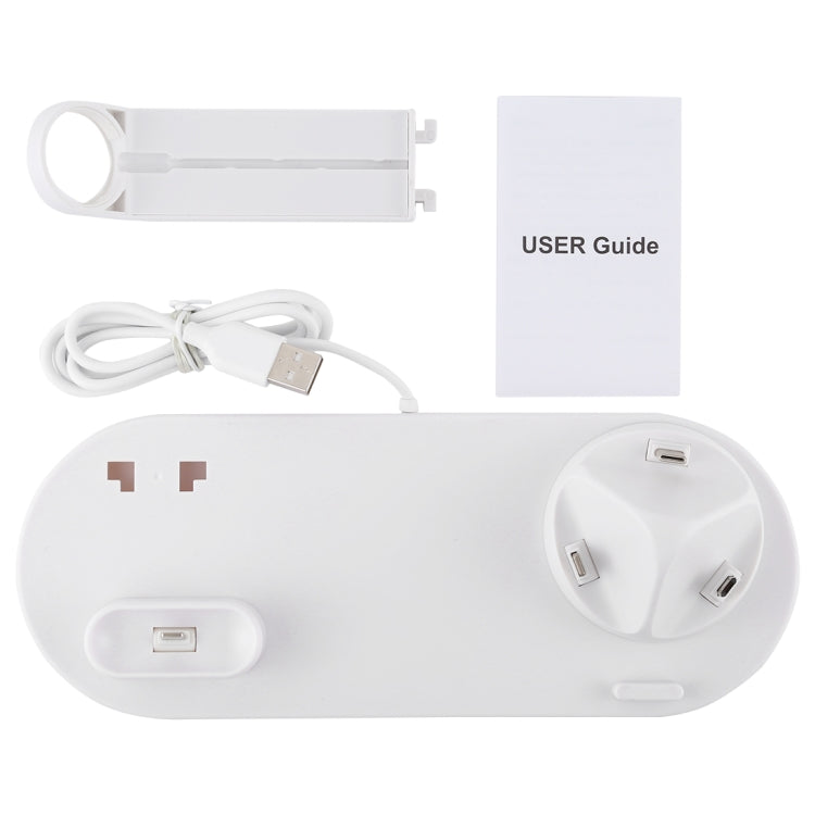 Đế Sạc Không Dây Xoay HQ-UD15 Kèm Giá Đỡ Cho Điện Thoại / iWatch / AirPods (Màu Bạc), Màu Bạc (Có Sạc Không Dây), Không Có Sạc Không Dây Màu Trắng, Không Có Sạc Không Dây Màu Đen, Màu Trắng (Có Sạc Không Dây)