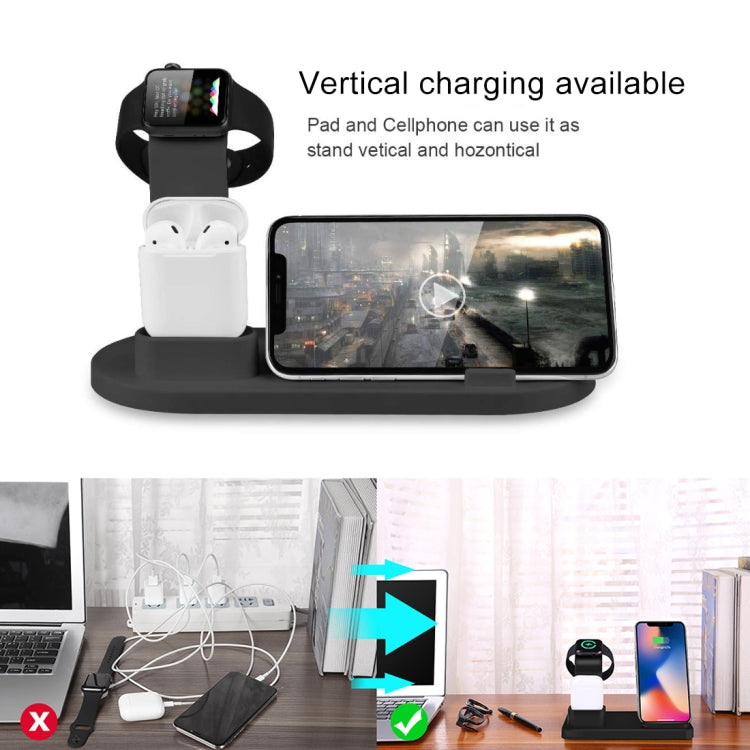 Đế Sạc Không Dây Xoay HQ-UD15 Kèm Giá Đỡ Cho Điện Thoại / iWatch / AirPods (Màu Bạc), Màu Bạc (Có Sạc Không Dây), Không Có Sạc Không Dây Màu Trắng, Không Có Sạc Không Dây Màu Đen, Màu Trắng (Có Sạc Không Dây)