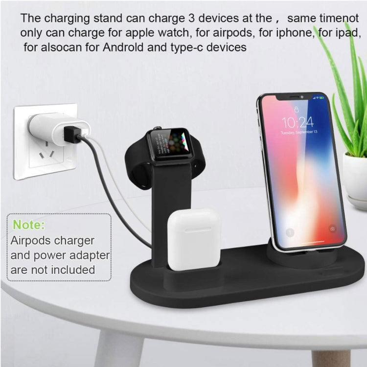 Đế Sạc Không Dây Xoay HQ-UD15 Kèm Giá Đỡ Cho Điện Thoại / iWatch / AirPods (Màu Bạc), Màu Bạc (Có Sạc Không Dây), Không Có Sạc Không Dây Màu Trắng, Không Có Sạc Không Dây Màu Đen, Màu Trắng (Có Sạc Không Dây)