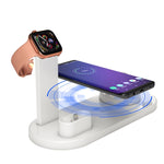 Đế Sạc Không Dây Xoay HQ-UD15 Kèm Giá Đỡ Cho Điện Thoại / iWatch / AirPods (Màu Bạc), Màu Bạc (Có Sạc Không Dây), Không Có Sạc Không Dây Màu Trắng, Không Có Sạc Không Dây Màu Đen, Màu Trắng (Có Sạc Không Dây)