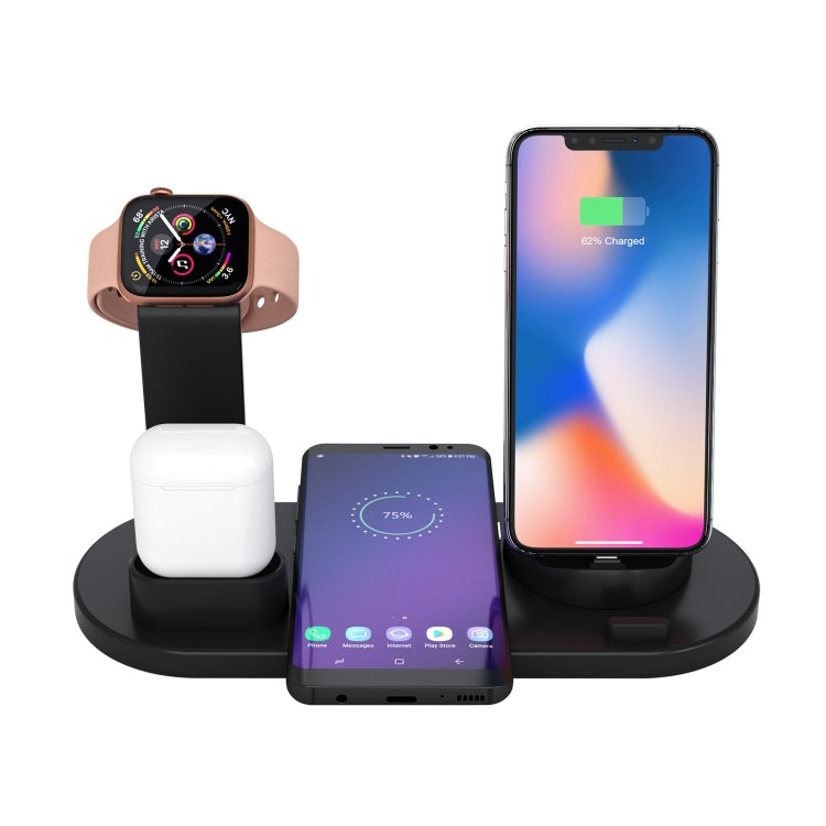 Đế Sạc Không Dây Xoay HQ-UD15 Kèm Giá Đỡ Cho Điện Thoại / iWatch / AirPods (Màu Bạc), Màu Bạc (Có Sạc Không Dây), Không Có Sạc Không Dây Màu Trắng, Không Có Sạc Không Dây Màu Đen, Màu Trắng (Có Sạc Không Dây)