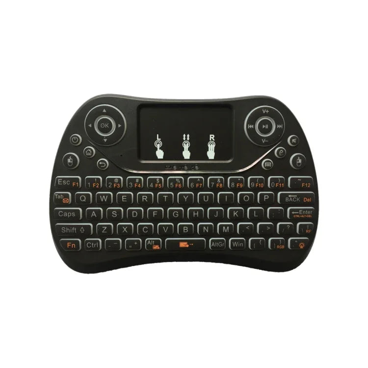 Bàn phím mini không dây I8 Max 2.4GHz có bàn di chuột, sạc lại được, chuột bay thông minh chơi game có đèn nền 7 màu