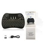 Bàn phím mini không dây I8 Max 2.4GHz có bàn di chuột, sạc lại được, chuột bay thông minh chơi game có đèn nền 7 màu