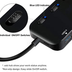 Hub USB 3.0 4 cổng tốc độ siêu nhanh có công tắc, USB 3.0