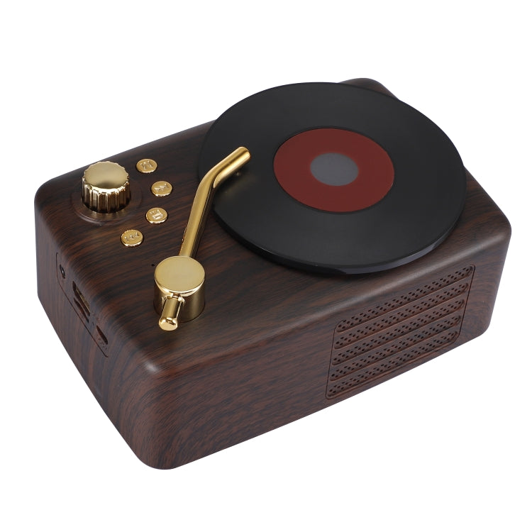 Loa Bluetooth phong cách cổ điển, Ăng-ten thu FM nhạy cao tích hợp, Chuyến đi dài, T12 (Màu nâu)