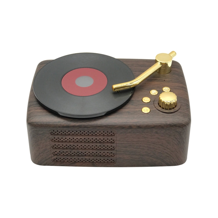 Loa Bluetooth phong cách cổ điển, Ăng-ten thu FM nhạy cao tích hợp, Chuyến đi dài, T12 (Màu nâu)