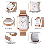 Đồng hồ nam SKMEI 9207 thời trang sáng tạo đơn giản khóa nam châm dây lưới dây thép cặp quartz
