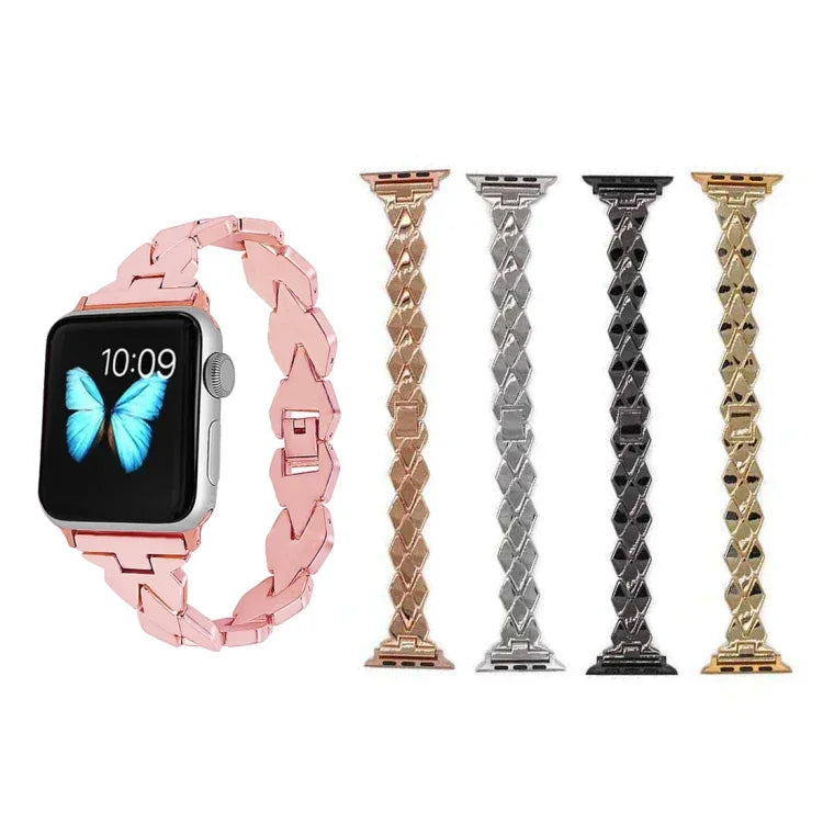 Dây Đeo Thép Không Gỉ Kim Cương Cho Apple Watch Series 5 & 4 44mm / 3 & 2 & 1 42mm, Cho Apple Watch Series 5 & 4 44mm
