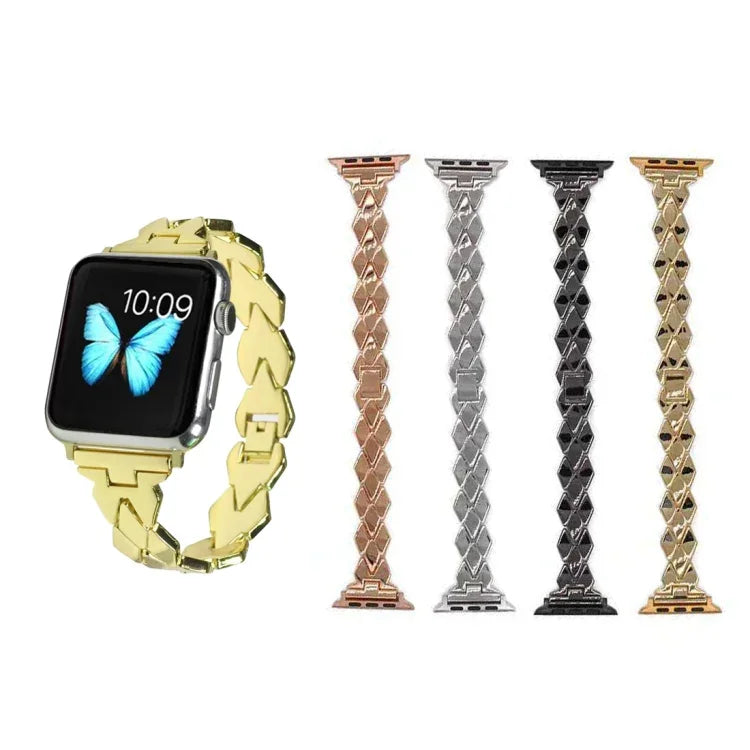 Dây Đeo Thép Không Gỉ Kim Cương Cho Apple Watch Series 5 & 4 40mm / 3 & 2 & 1 38mm, Cho Apple Watch Series 5 & 4 40mm