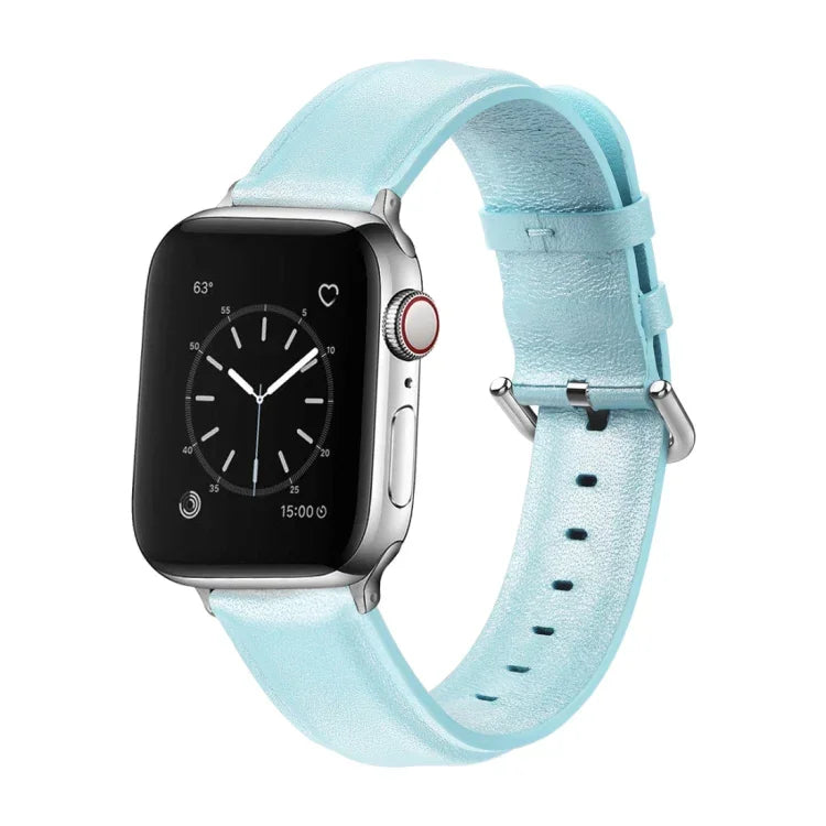Dây da lỗ tròn cho Apple Watch Series 5 & 4 44mm 3 & 2 & 1 42mm