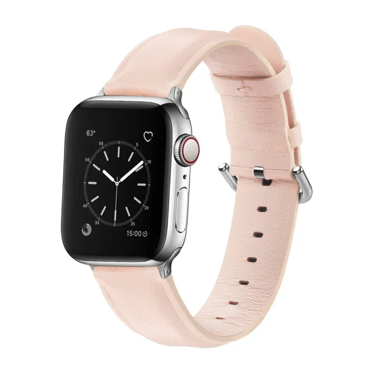 Dây da lỗ tròn cho Apple Watch Series 5 & 4 44mm 3 & 2 & 1 42mm