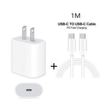 Bộ sạc du lịch 2 trong 1 cổng USB-C / Type-C đơn + cáp dữ liệu sạc nhanh 3A PD 3.0 USB-C / Type-C sang USB-C / Type-C, chiều dài cáp: 1m, 18W 1m