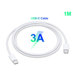 Bộ sạc du lịch 2 trong 1 cổng USB-C / Type-C đơn + cáp dữ liệu sạc nhanh 3A PD 3.0 USB-C / Type-C sang USB-C / Type-C, chiều dài cáp: 1m, 18W 1m