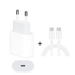Bộ sạc du lịch 2 trong 1 cổng USB-C / Type-C đơn + cáp dữ liệu sạc nhanh 3A PD 3.0 USB-C / Type-C sang USB-C / Type-C, chiều dài cáp: 1m, 18W 1m