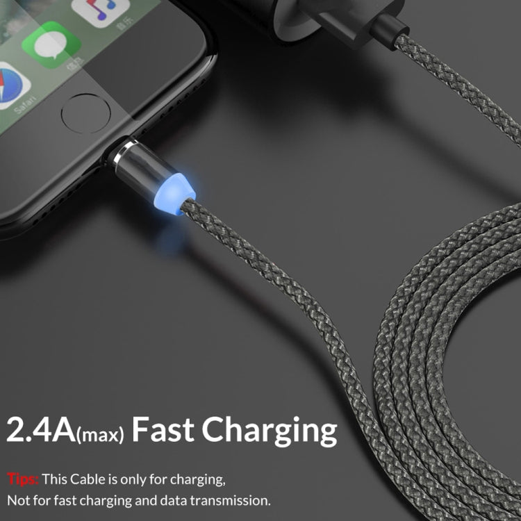 USB to Micro USB Magnetic Metal Connector Nylon Two-color Braided Magnetic Charging Cable, Cable Length: 1m, Micro USB