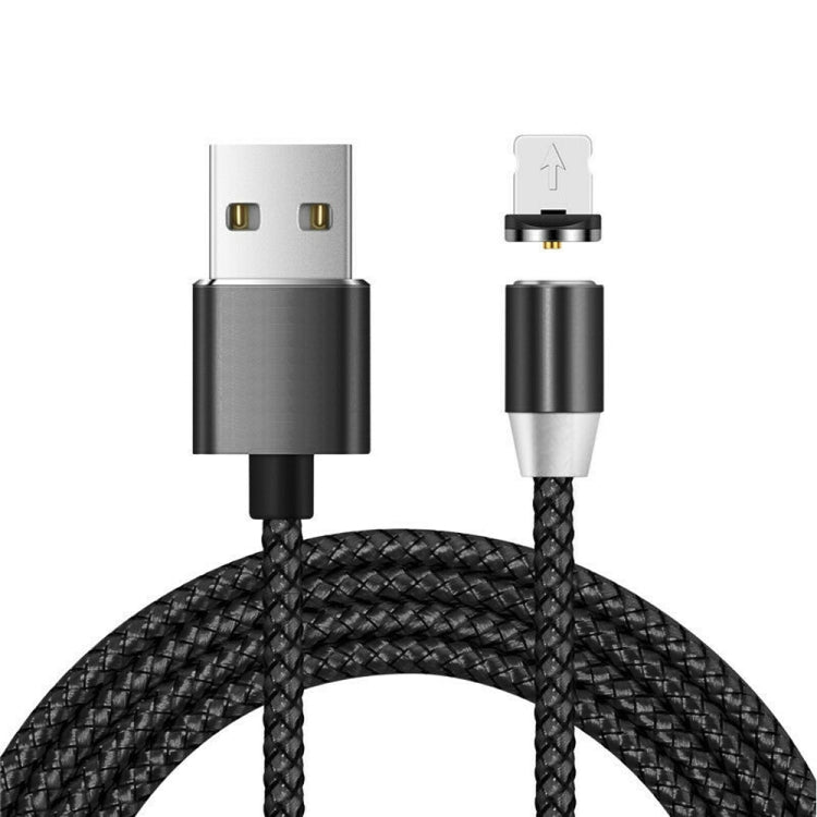 Cáp dữ liệu từ tính bằng kim loại USB sang 8 Pin, dây bện nylon hai màu, chiều dài 1m, 8 Pin