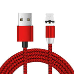 Cáp dữ liệu từ tính bằng kim loại USB sang 8 Pin, dây bện nylon hai màu, chiều dài 1m, 8 Pin