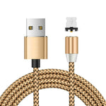 Cáp dữ liệu từ tính bằng kim loại USB sang 8 Pin, dây bện nylon hai màu, chiều dài 1m, 8 Pin