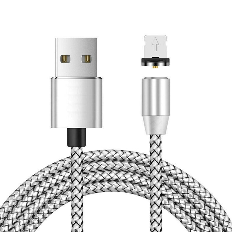 Cáp dữ liệu từ tính bằng kim loại USB sang 8 Pin, dây bện nylon hai màu, chiều dài 1m, 8 Pin