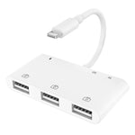 ZS-S1852 Bộ chuyển đổi đầu đọc thẻ camera OTG 6 trong 1 3 USB cái sang 8 pin đực với khe thẻ SD & TF & giao diện sạc 8 pin, hỗ trợ tất cả hệ điều hành iOS