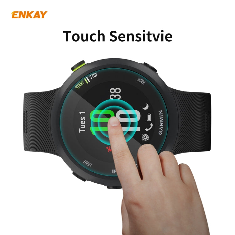 ENKAY Hat-Prince 0.2mm 9H 2.15D Curved Edge Tempered Glass Screen Protector  Watch Film, For Garmin Forerunner 45 / 45S, For Garmin Forerunner 735 / 735XT, For Garmin Instinct Tactical, For Garmin Approach S62, For Garmin Swim 2
