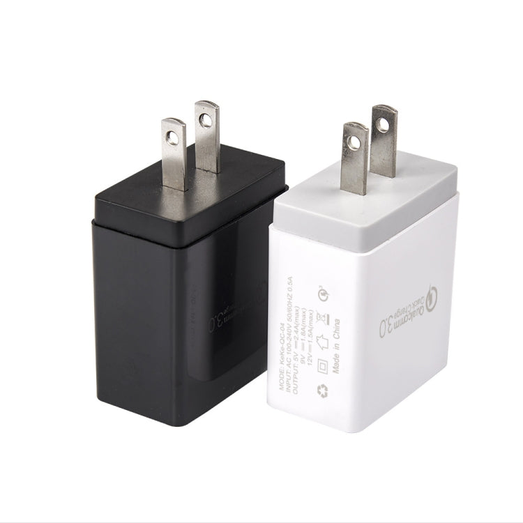 Bộ sạc nhanh đa năng 2 trong 1 cáp dữ liệu USB sang Micro USB dài 1m + 30W QC 3.0 4 cổng USB cho điện thoại di động, máy tính bảng, PC, bộ sạc du lịch, phích cắm US, bộ Micro USB phích cắm US