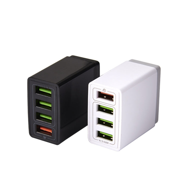 Bộ sạc nhanh du lịch 2 trong 1 cáp dữ liệu USB dài 1m sang 8 Pin + 30W QC 3.0 4 giao diện USB cho điện thoại di động, máy tính bảng, PC, phích cắm Mỹ, bộ 8 Pin phích cắm Mỹ