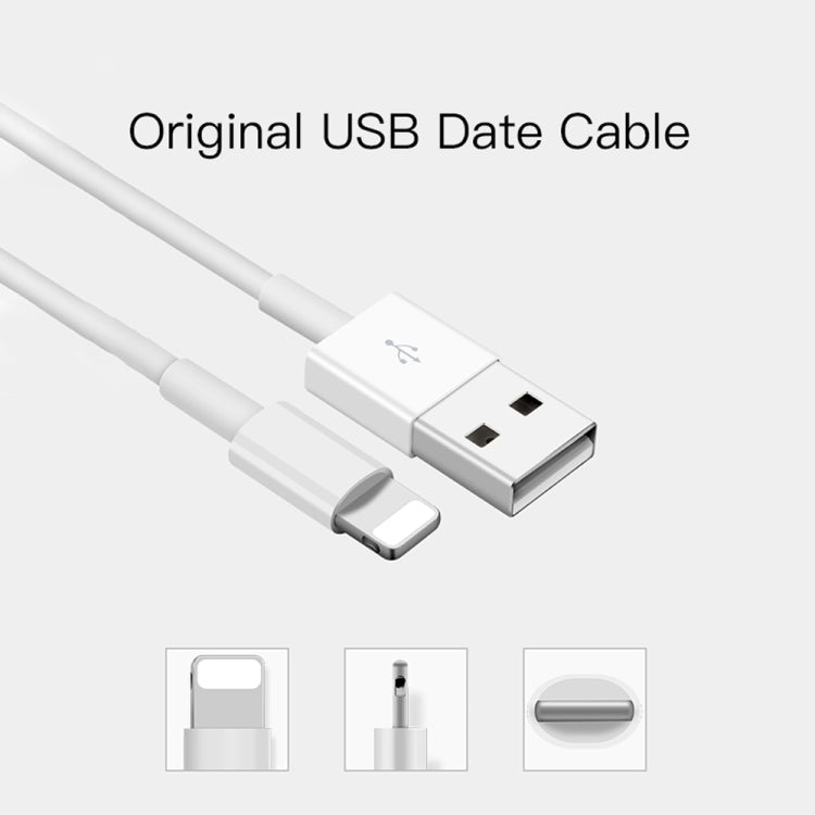 Bộ sạc nhanh du lịch 2 trong 1 cáp dữ liệu USB dài 1m sang 8 Pin + 30W QC 3.0 4 giao diện USB cho điện thoại di động, máy tính bảng, PC, phích cắm Mỹ, bộ 8 Pin phích cắm Mỹ
