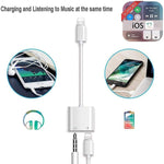 ZS-KL21804 bộ chuyển đổi 2 trong 1 8 Pin sang âm thanh 3.5mm + cổng sạc 8 Pin, phù hợp với tất cả hệ điều hành IOS, 8 Pin + 3.5mm