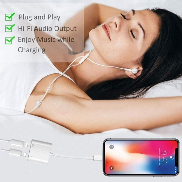 ZS-S1802 2 trong 1 Đầu nối Nam 8 Pin sang Đầu nối Nữ 8 Pin Sạc + Âm thanh, Hỗ trợ Gọi & Điều khiển Dây, Tương thích với Tất cả Hệ điều hành IOS