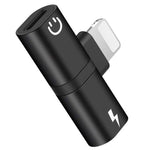 Bộ chuyển đổi tai nghe Zs-18182 2 trong 1 8 Pin đực sang 8 Pin sạc + 8 Pin âm thanh cái, hỗ trợ gọi và điều chỉnh âm lượng, tương thích hệ điều hành IOS 13