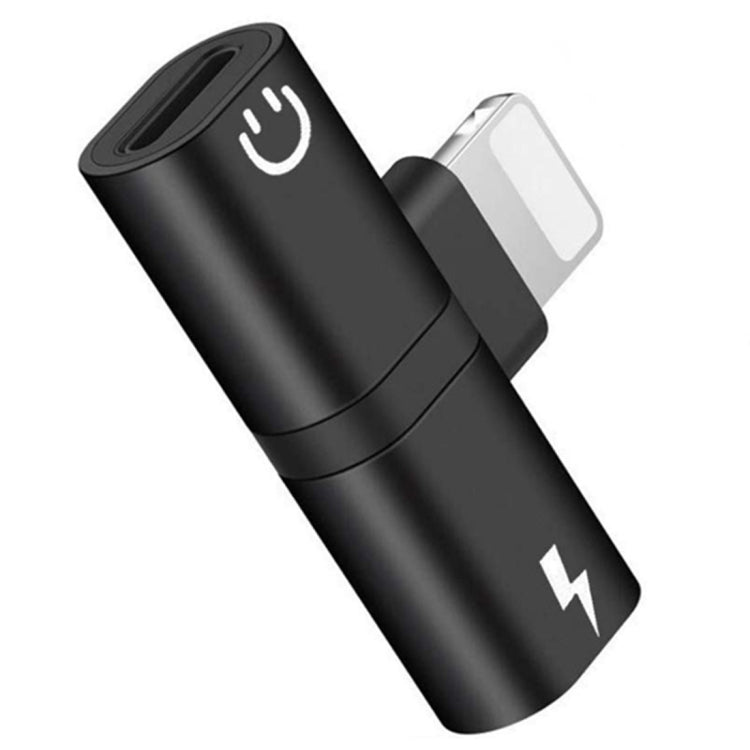 Bộ chuyển đổi tai nghe Zs-18182 2 trong 1 8 Pin đực sang 8 Pin sạc + 8 Pin âm thanh cái, hỗ trợ gọi và điều chỉnh âm lượng, tương thích hệ điều hành IOS 13